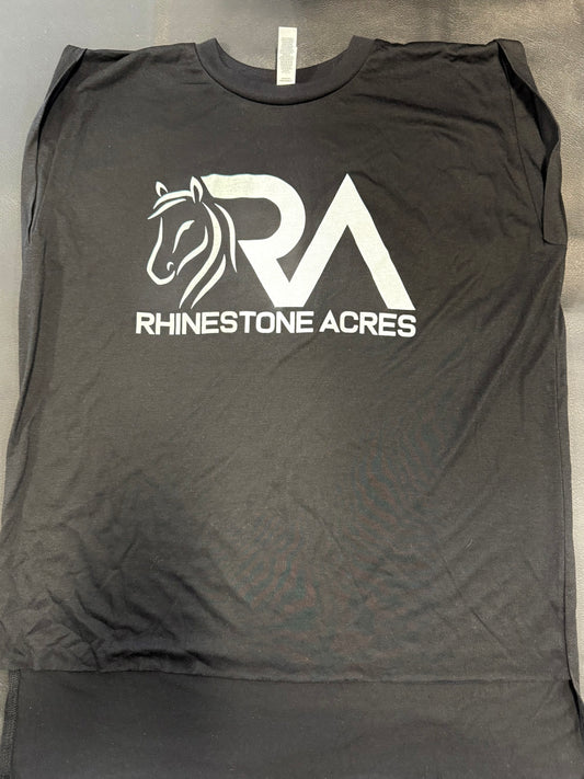 Flowy Muscle T-shirt with Rolled Cuff